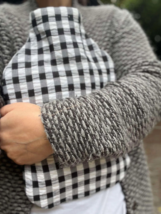 Cosy Gingham Cotton Hot Water Bottle