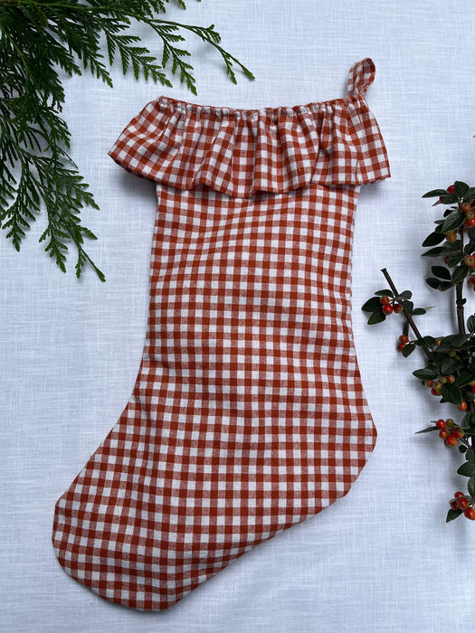 Gingham Christmas Stocking