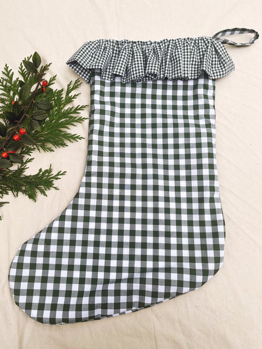 Gingham Christmas Stocking