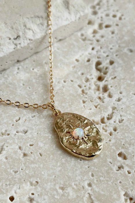 Gold Eros Opal Necklace