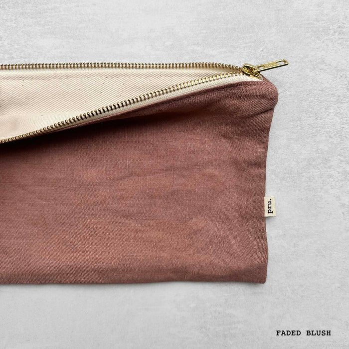 Flat Linen Pouch Bag