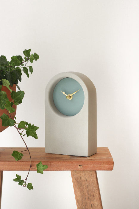 Blue/Grey Tall Clock - Handmade