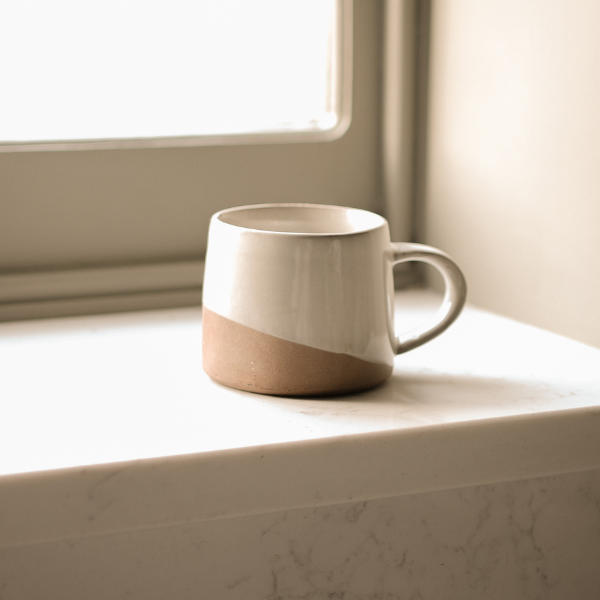 Milk White Slanted Glaze Koko Mug