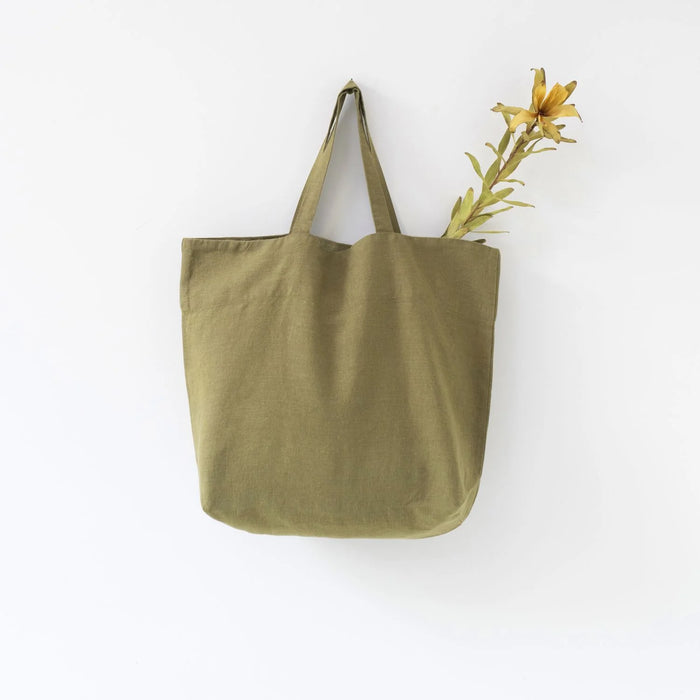 Linen Big Bag - Martini Olive