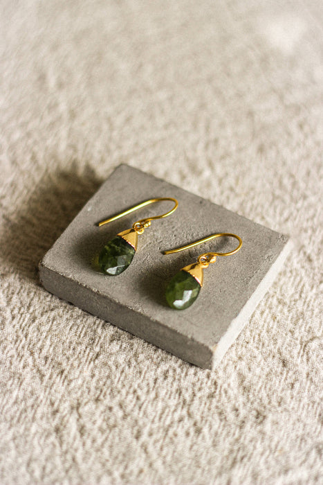 Vesuvianite Drop Earrings