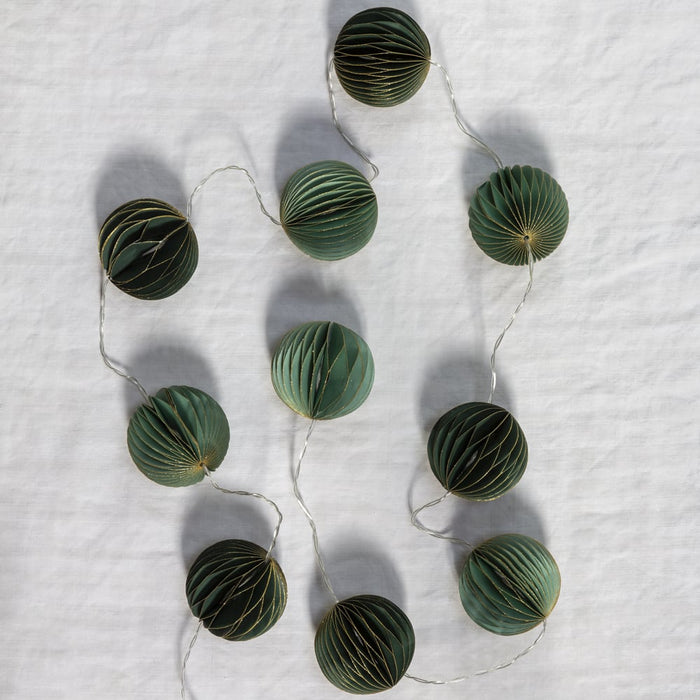 Emerald & Mint Honeycomb Garland Lights