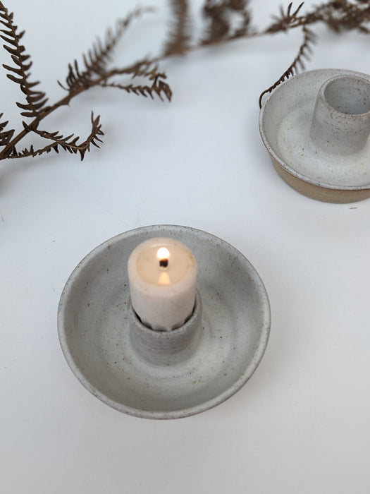 Matt White Candle Holder