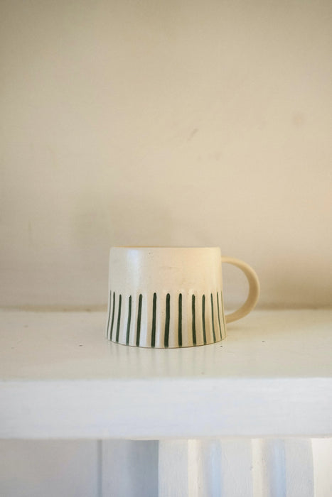 Ridged Painted Mug