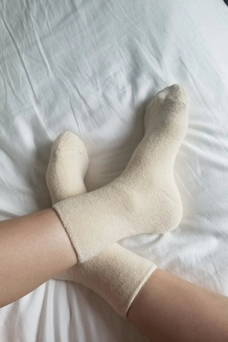 Ecru Cloud Socks