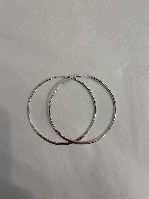 Large Silver Hoops