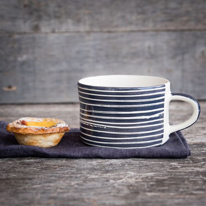 Blue Sgraffito Large Mug